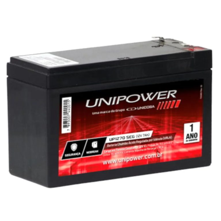 Bateria Selada para Nobreak Unicoba Unipower 12V 7,0Ah – UP1270SEG